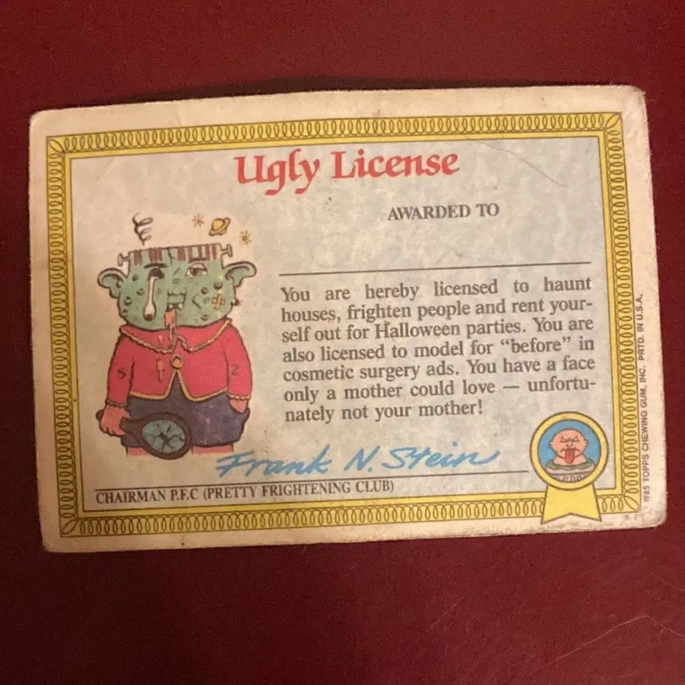 Vintage Garbage Pail Kids Cards